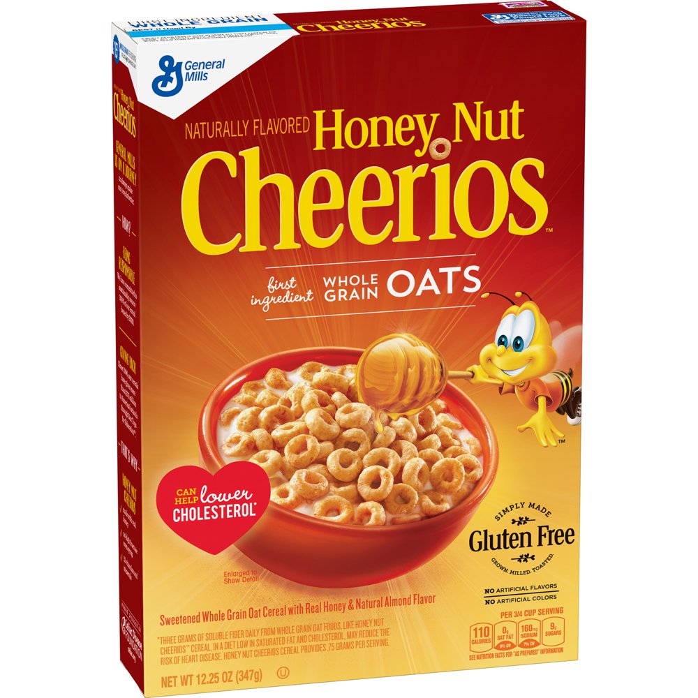 (3 Pack) Honey Nut Cheerios Gluten Free Cereal, 12.25 oz
