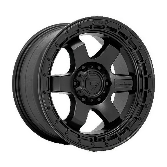 Fuel 1PC Aluminum Rim D750 BLOCK 18X9in Matte Black with Black Ring Finish, D75018908757
