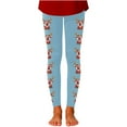 thumbnail image 4 of Holiday Reindeer Pattern High-Rise Elasticated Sports Jogger Pants for Girls - Festive Christmas Leggings with Stretchy Fit, 4 of 5