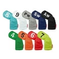 thumbnail image 1 of 9 piezas Golf Iron Headcover, Golf Club Head Cover 4,5,6,7,8,9,PW,SW,AW con Big Zulema  Cubierta de cabeza de hierro de golf, 1 of 4