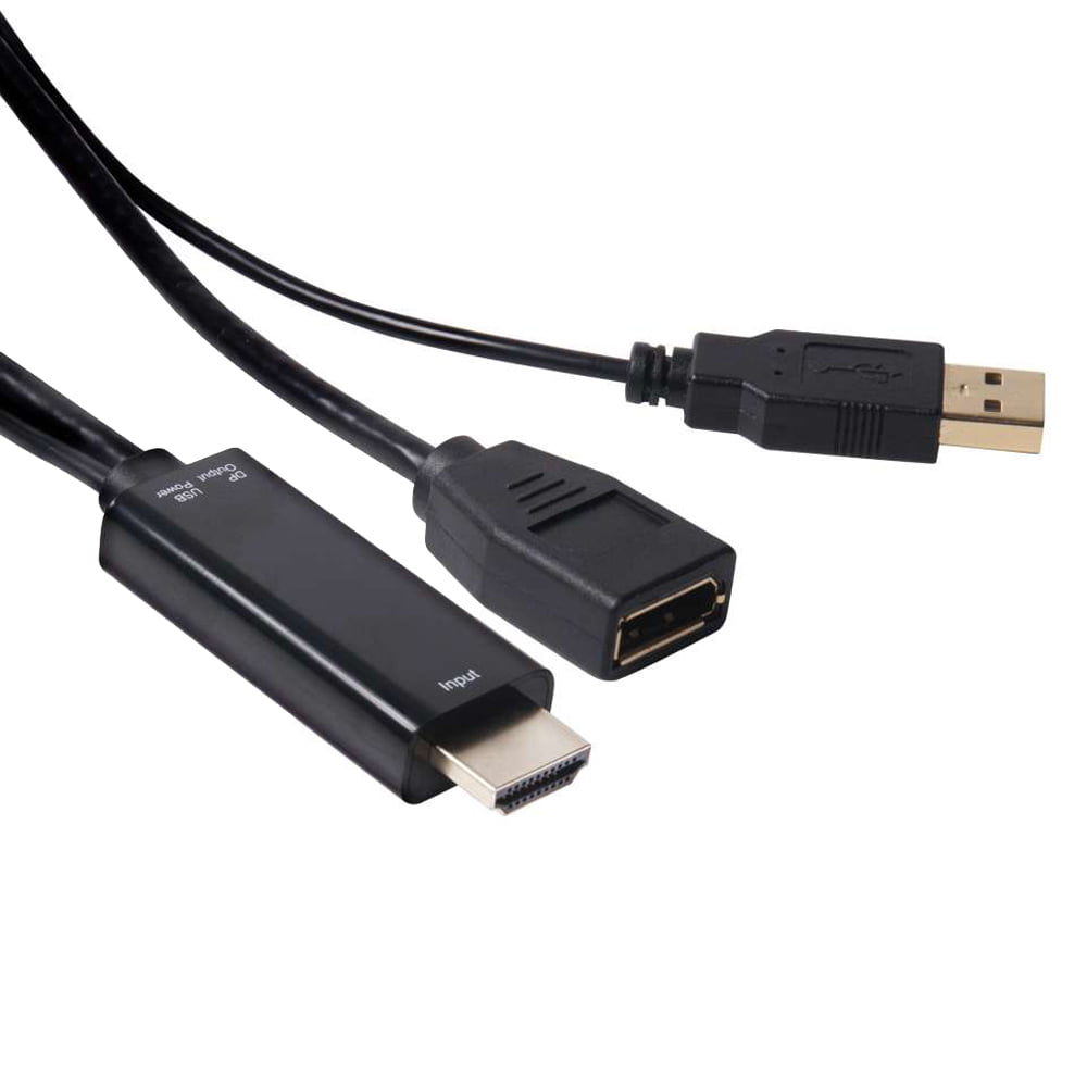 HDMI to DisplayPort Adapter, Black 