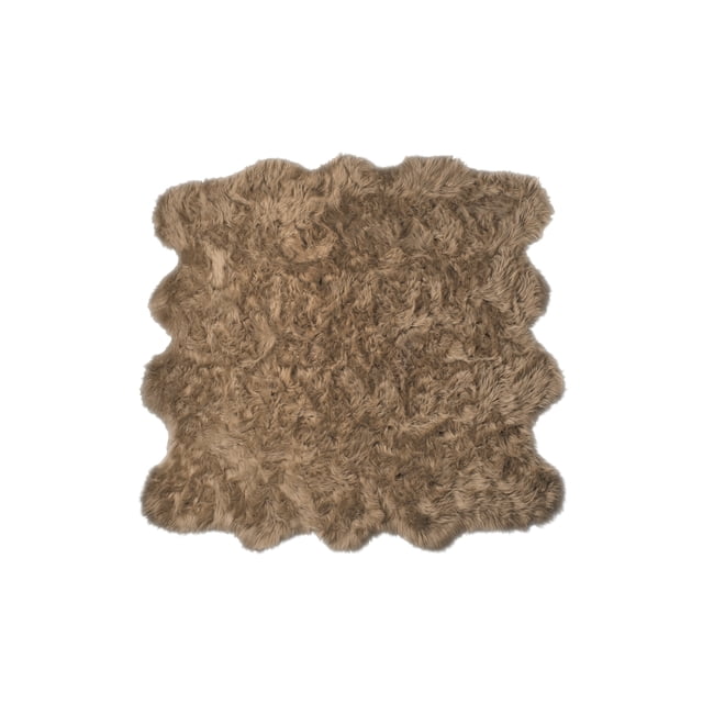 Luxe Gordon Faux Sheepskin Octo Rug | 6'x6'