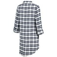 thumbnail image 3 of Women's Concepts Sport College Navy Seattle Seahawks Sienna Plaid Full-Button Long Sleeve Nightshirt, 3 of 3