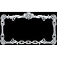 thumbnail image 1 of Cruiser Cadre de Plaque d'Immatriculation 25231 Cadre d'Immatriculation; Design Crânes/os/dagues et Chaînes; Poli; Chrome; Métal Moulé sous Pression, 1 of 4