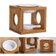 thumbnail image 5 of Portalámparas de té, quemador de aceite esencial de aromaterapia de madera, calentador para polvo aromático, hojas de té, Spa de dos Sunnimix Quemador de aceite esencial, 5 of 8