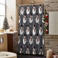 thumbnail image 3 of Grey Christmas Snowman Bathroom Shower Curtain Cute Winter Snowman Snowflakes Xmas Waterproof Washable Shower Curtains for Bathtub Bath Decor with Grommets and Hook 66 X 72 Inch, 3 of 8