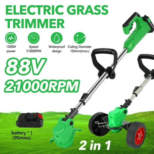 SAYFUT Cordless Electric Grass Trimmers, Electric Lawn Mower Handheld