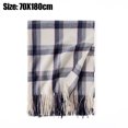 thumbnail image 2 of Bufanda larga y suave de invierno para mujer, bufanda con borlas a cuadros, bufandas clásicas suaves para mujer, bufanda suave para mujer, invierno, 2 of 5