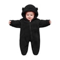 thumbnail image 5 of Baby Boys Girls Winter Outfit Bear Hooded Zip-Up Jumpsuit Full Body Scratch Protection Warm Coat for Cold Weather Outdoor Indoor Wear Infant Romper, 5 of 10