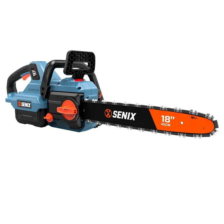 ◆sechan⚜◆ Senix 60V 18-Inch Brushless Cordless Chainsaw with Automatic Oiler