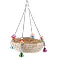 thumbnail image 5 of Bird Swing Nest, Natural Straw Nest Bird Swing Toy With Bells Bird And Small Animal Toy, 5 of 5