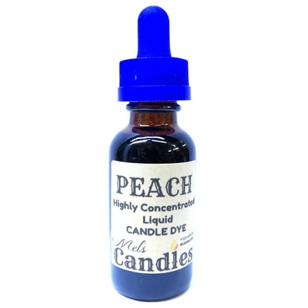 Liquid Candle Dye peach - 1oz Amber Glass Dropper Bottle with Childproof Lid Premium Dye for All Waxes Exp Soy