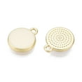 thumbnail image 2 of 100 pc Alloy Pendants with Enamel Flat Round Light golden Old Lace 12.5x10x2.5mm Hole: 2mm, 2 of 3