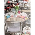 thumbnail image 4 of Outdoor Tablecloth with Umbrella Hole and Zipper, Happy Easter Round Table Cloth 54 Inch Waterproof Tablecloth, Colorful Spring Eggs Beige Wooden Picnic Table Cover for Patio Camping, 4 of 7
