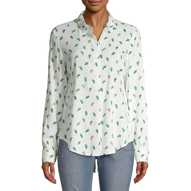 button down cactus shirt