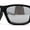 Matte Black Silver Mirror, variant on Mens Classic Thick Plastic Horn Sport Sunglasses Matte Black Silver Mirror