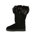 thumbnail image 4 of Bamboo Round Toe Faux Fur Split Collar Mid Calf Boot 20362, 4 of 6