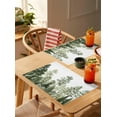 thumbnail image 4 of Placemats Set of 6, Cotton Linen Heat Table Mats Non-Slip Washable Green Pine Tree Forest Watercolor Hand Drawn Placemat for Holiday Banquet Dining Kitchen Table Decor, 4 of 6