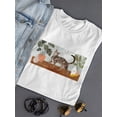 thumbnail image 3 of Walking Kitten T-Shirt Women -Victoria Borges Designs, Female Small, 3 of 4