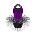 thumbnail image 2 of inhzoy Kids Girls Sequins Sleeveless Tutu Dress for Ballet Dance Performance Modern Latin Jazz Leotard Dress Purple 6, 2 of 5