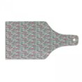 thumbnail image 1 of Floral Cutting Board, Repeating Pattern of Dandelions Gillyflowers on Greyish Background, Decorative Tempered Glass Cutting and Serving Board, Wine Bottle Shape, Multicolor, by Ambesonne, 1 of 1