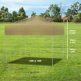 thumbnail image 2 of WildBreak Pop-up Canopy Tent, 10 x 10 feet, with 3 Sidewalls, Khaki, 2 of 6