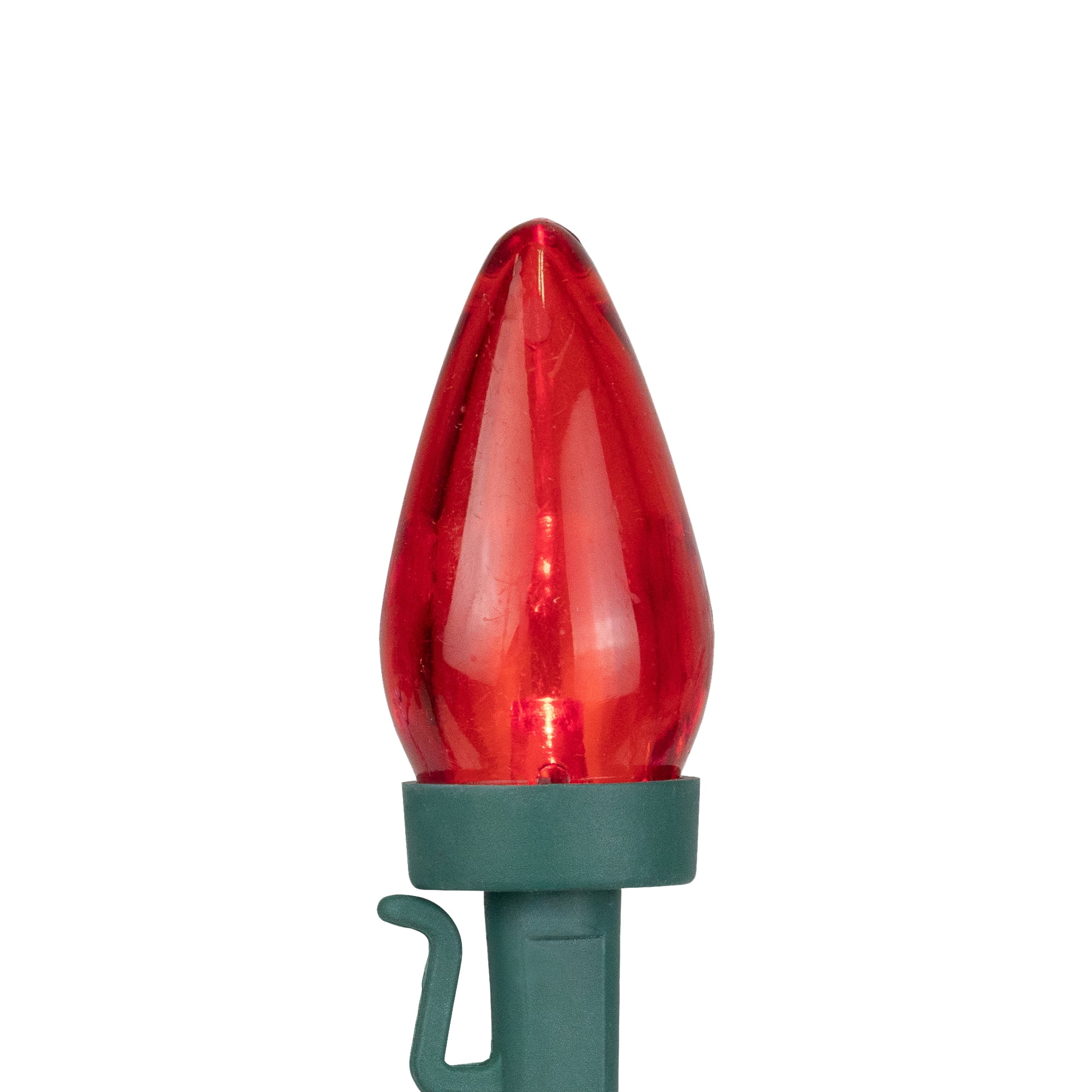 LED Patriotic C7 Christmas Lights - Red Clear and Blue - 16' Green Wire - 50ct