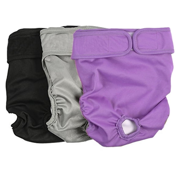 Monebena Washable Reusable Premium Dog Diapers, Medium, Bright Color, for Female Dog, Pack of 3