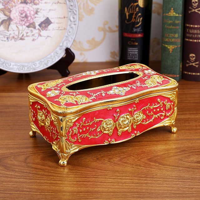 Caja de pañuelos creativa de acrílico vintage para sala de estar, caja de papel para hotel, KTV, baño, barra, caja de almacenamiento