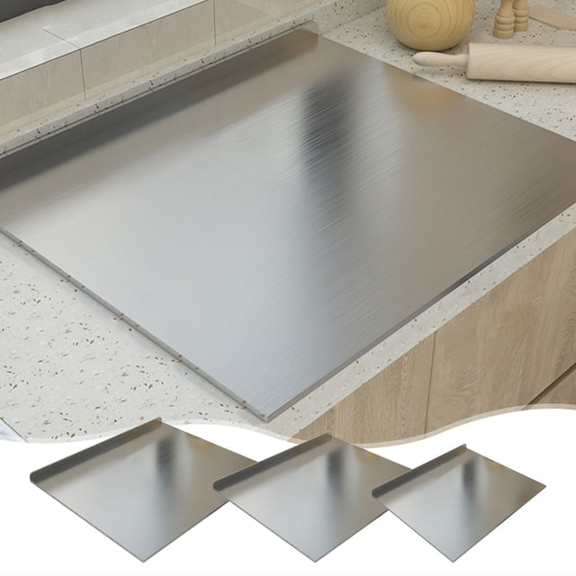 Tabla de cortar de acero inoxidable - Gran tabla antideslizante para cocina para amasar y hornear con superficie resistente al calor