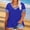 Blue, variant on Women's Tops Short Sleeve Plus Size Oversized Neck Solid Color Sports Base Tee