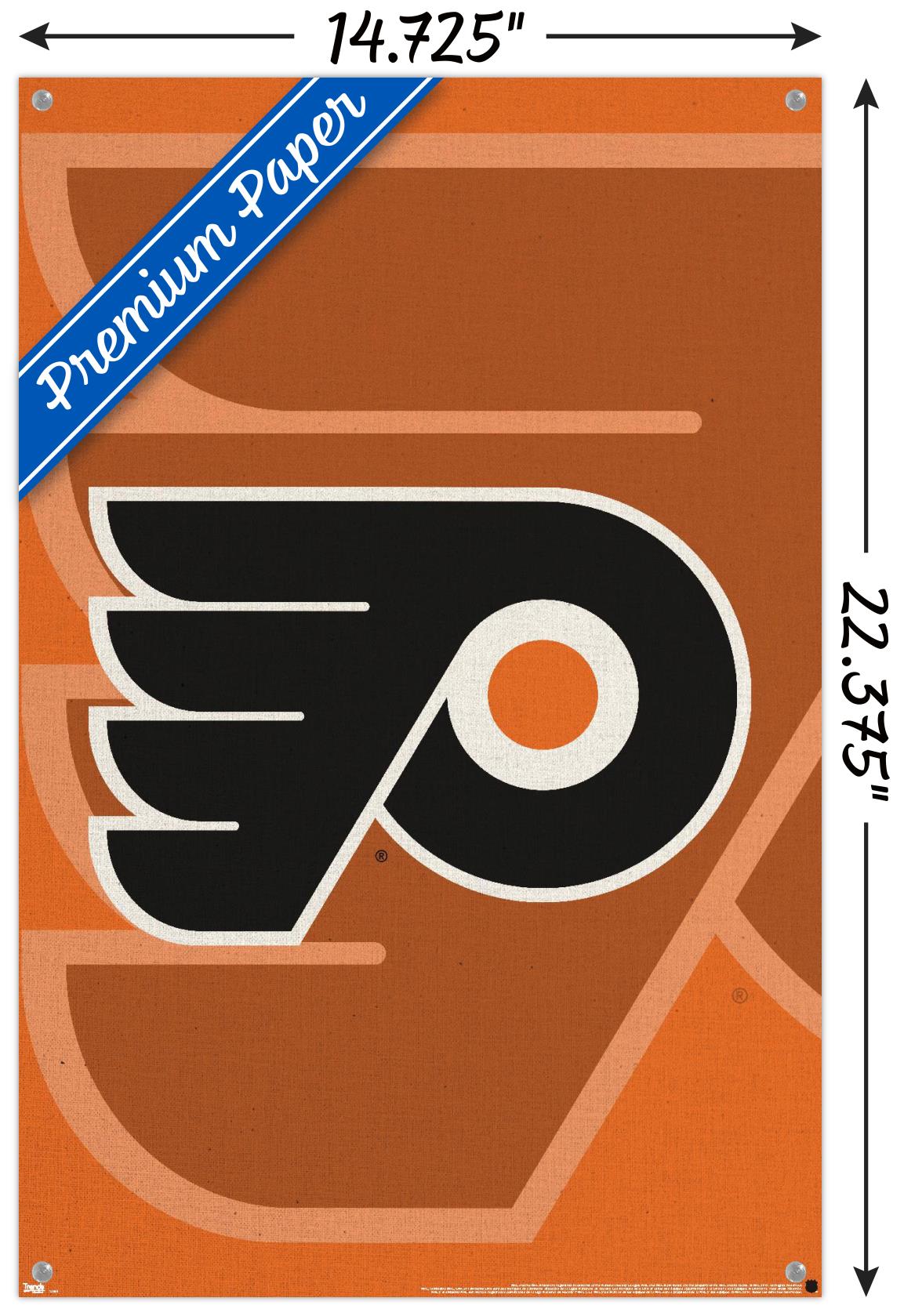 NHL Philadelphia Flyers - Logo 14 Wall Poster with Push Pins, 14.725" x 22.375"