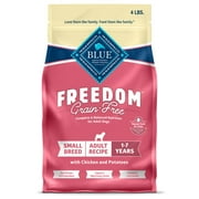 Blue Buffalo Freedom Grain-Free Small Breed Adult Dry Dog Food, Chicken & Potatoes, 4 lbs.