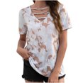 thumbnail image 1 of Blusa de manga corta con cuello en V para mujer Pompotops hkajfhjk461940, 1 of 9