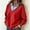 Red, variant on Floleo Women's Twofer Collar Sweatshirt V Neck Long Sleeve Pullover with Faux Shirt Detail Relaxed Fit Casual Layered Look Top for Fall Winter Daily Wear