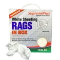 thumbnail image 2 of SupremePlus Sheeting Cleaning Rags 10 lbs Compressed Box of Rags Lint-Free Multipurpose Cotton Dust Cloths Value Pack, White, 360 Count, 4 Pack, 2 of 8
