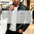 thumbnail image 3 of LEKWK Motorcycle Jacket for Men Faux Leather Full Zip up Biker Coat Classic Collared Outerwear with Flap Chest Pockets Windproof Apparel for Fall Winter Streetwear Black M, 3 of 5