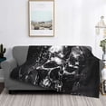 thumbnail image 2 of Yiaed Chained Skull Artwork Print Blanket Throw Blanket Soft Cozy Flannel Blanket for Home Bed Sofa Couch Chair-50"x40", 2 of 6