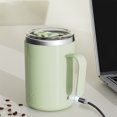 thumbnail image 4 of Self-Stirring Coffee Mug 400ml Stainless Steel Magnetic Mixing Cup USB Rechargeable Auto Stir for Coffee,Tea & Protein Shakes Home & Office Use-Black White Green, 4 of 8