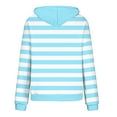 thumbnail image 4 of MaFYtyTPR Casual Hooded Top for Women Ladies's Fashion Long Sleeve Striped Drawstring Pocket Hoodie Sweatshirt Tops, 4 of 5
