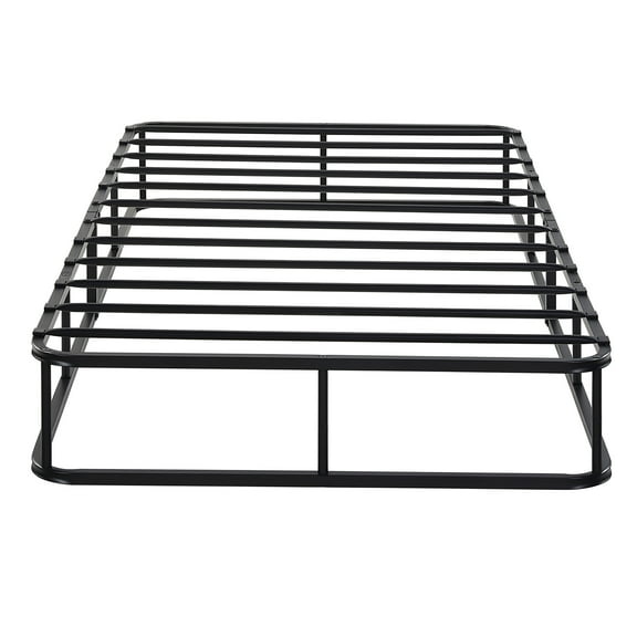 JERFIT Twin Size Bed Foundation, 8.5 Inch High Profile Metal Base with 12-Slat Support Textured White Cover, 350 lbs Weight Capacity, Easy Assembly, Mattress Sold Separately