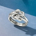 thumbnail image 5 of Ross-Simons Italian Sterling Silver Double Love Knot Ring, Women's, Adult, 5 of 6