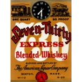 thumbnail image 2 of Vintage Booze Labels 19x24 Black Ornate Wood Framed with Double Matting Museum Art Print Titled - Seven-Thirty Express Blended Whiskey, 2 of 4