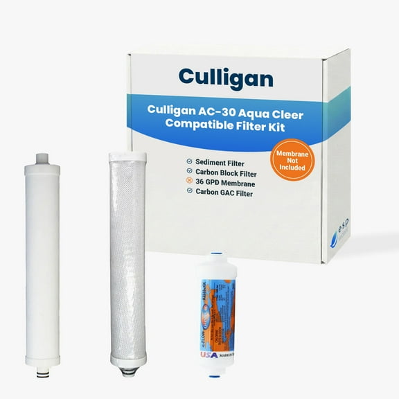 Culligan Water Filter Replacement Compatible RO Filter Kit for AC30 Aqua Cleer Culligan