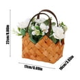 thumbnail image 3 of TIMIFIS Artificial Flowers In Basket,Wicker Rattan Basket with Fake Flowers Decorative Wicker Flower Basket with H andle for Home Wedding Birthday Decor（Include Basket and Flower）, 3 of 6