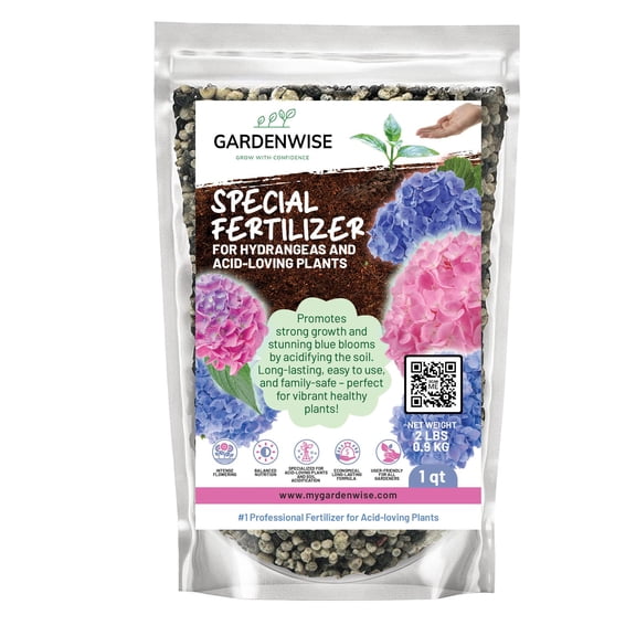 ASTEVORA Slow Release Hydrangea Fertilizer with Iron & Sulfur – Indoor & Outdoor Soil Acidifier for Miracle Growth (1 qt)
