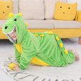 thumbnail image 4 of Flannel Animal Cartoon Nightwear Unisex Halloween Cosplay Costumes Homewear Casual Sleepwear Ankle-length One Piece Pajamas, 4 of 5