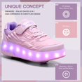 thumbnail image 2 of Patins à Roulettes Légers pour Enfants pour Débutants Intérieur Extérieur à Lacets Noir, 2 of 9