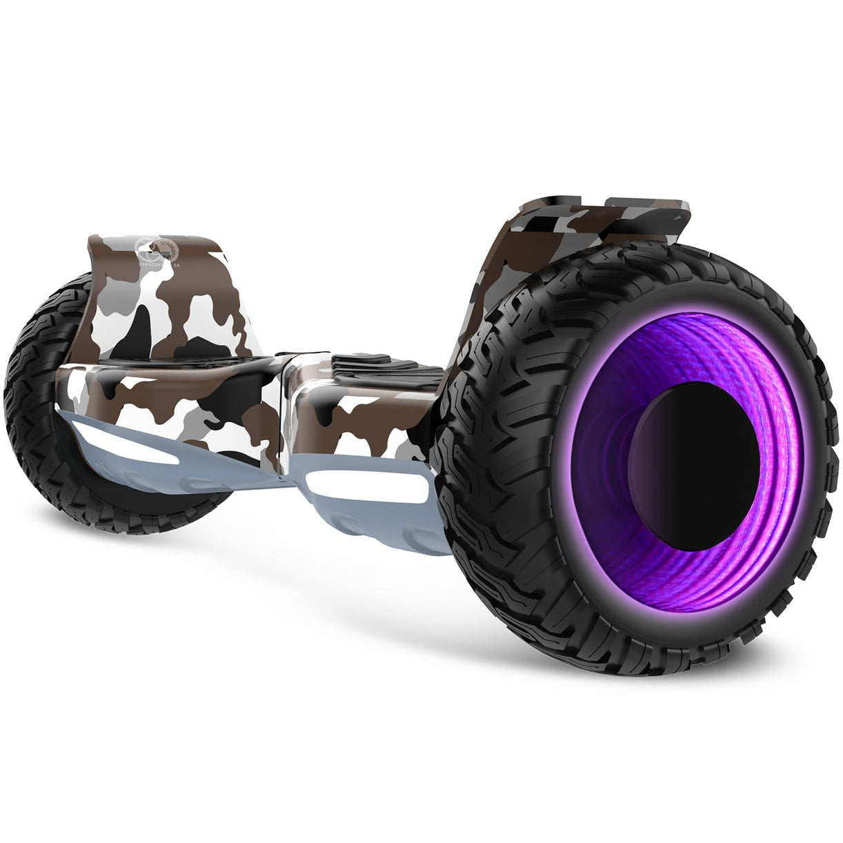 Gyrocopters 8FINITI Beast All Terrain Hoverboard with Mirror LED Wheels Bluetooth Bag No Fall Technology and UL2272 Certified Camo Walmart