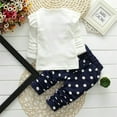 thumbnail image 3 of Baby Girl Clothes Infant Outfits Set Toddler 2 Pcs Long Sleeved Tops + Pants, 3 of 7